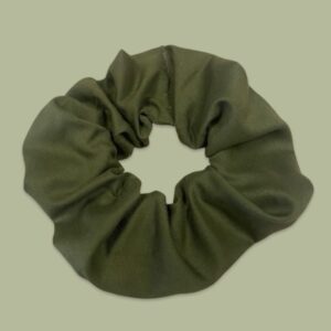 Soft Cotton Hair Scrunchie - Olive Green
