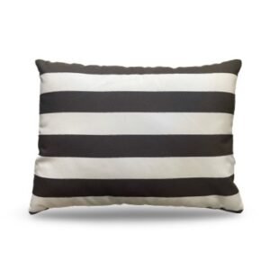 Lido Club Cushion - Dark Brown & White stripe (last 2 available)